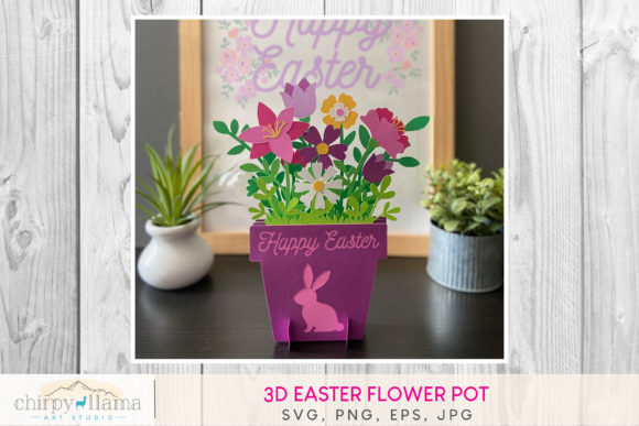 3D Easter Flower Pot Centerpiece: 3D SVG Shapes Review