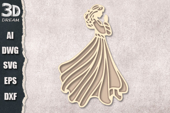3D Lady: 3D SVG Shapes for Commercial Products