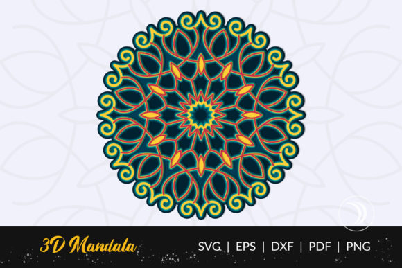 3D Layered Mandala Cut File Vol 4: 3D SVG Shapes
