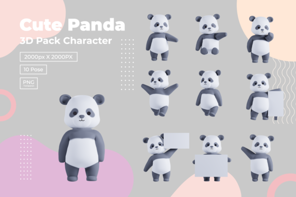 3D Pack Cute Animal Panda: 3D SVG Asset Review