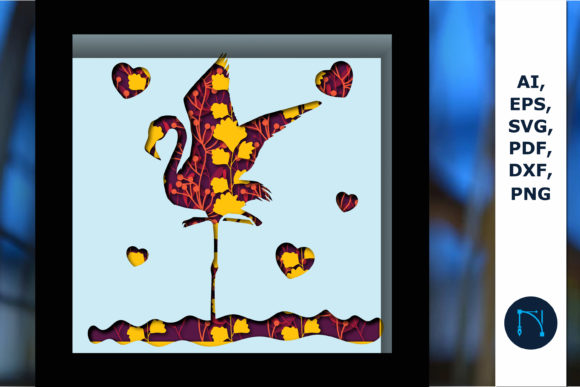 3D SVG Review: Multilayer Bird Shadow Box Asset