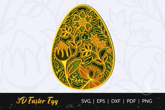3D SVG Shapes Review: Easter Egg Floral Mandala