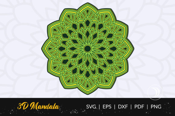 3D SVG Shapes Review: Layered Mandala Vol 01