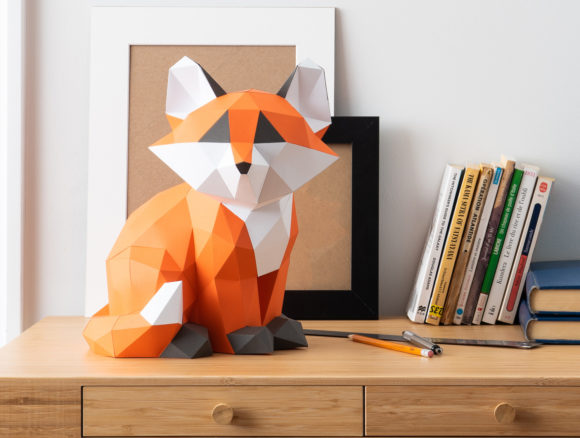 Baby Fox 3D SVG: Modern Shapes for Digital Products