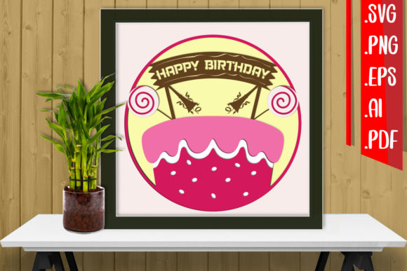 Birthday Layered Papercut 18 SVG: 3D Shadow Box Branding