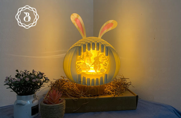 Bunny Easter 3D SVG: Shapes for Client Projects