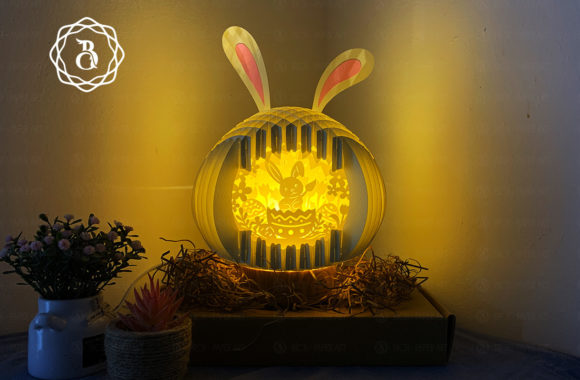 Cute DIY Easter Egg Bunny Craft: 3D SVG Shapes