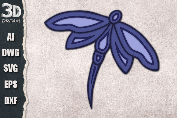 Dragonfly 3D SVG: Editorial Shapes for Blogs