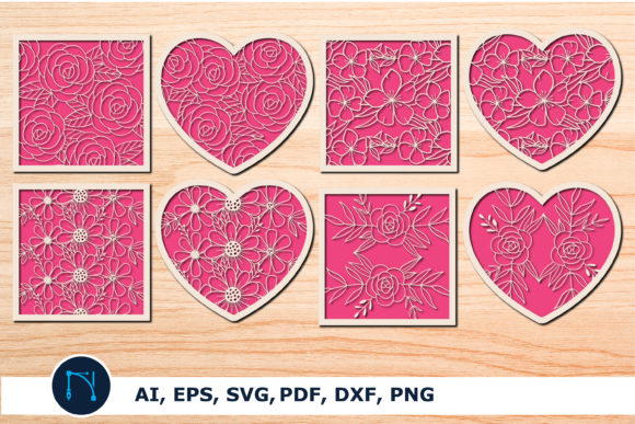 Flowers Card 3D SVG: Shapes for Brand Visuals