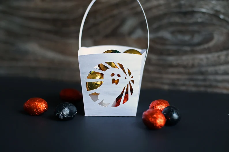 Ghost Treat Box 3D SVG for Halloween Crafts