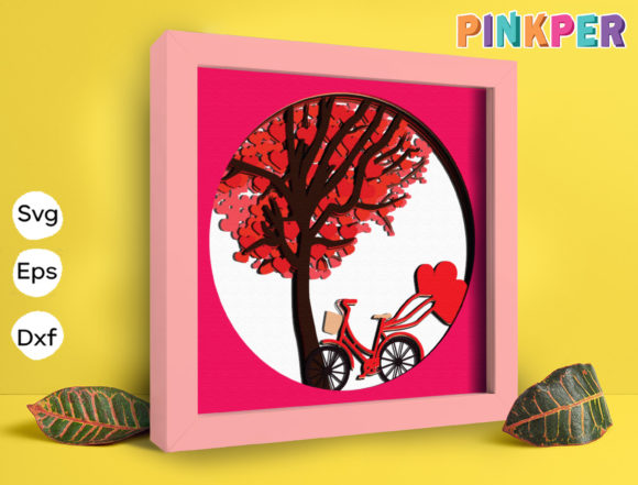 Heart Tree 3D SVG for Shadow Boxes & Branding