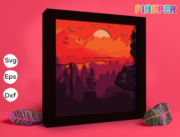 Mountain Climbing Papercut Light Box 3D SVG Review