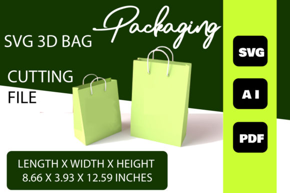 Paper Bag 3D SVG for Gift Boxes & Editorial Design