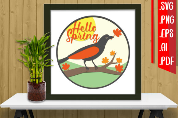 Spring Layered Papercut 3D SVG for Shadow Boxes