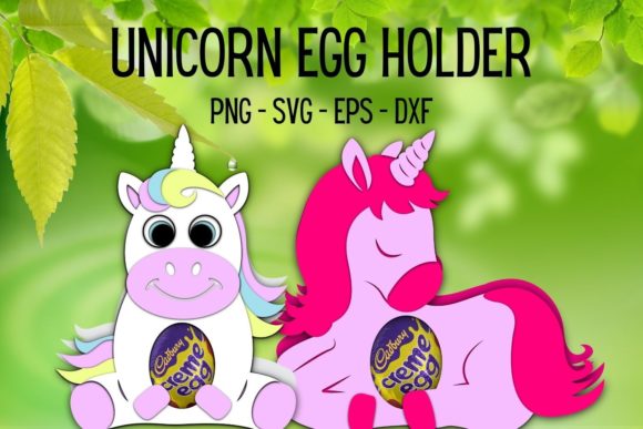 Unicorn Egg Holder SVG: 3D Shapes for Branding